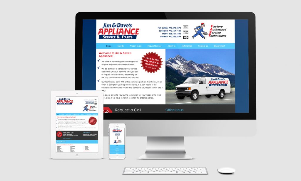 Jim and Dave's Appliance Website